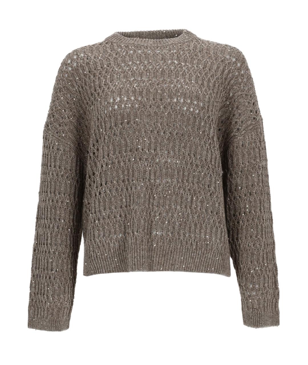 BRUNELLO CUCINELLI Бежевый льняной джемпер / свитер, фото 1