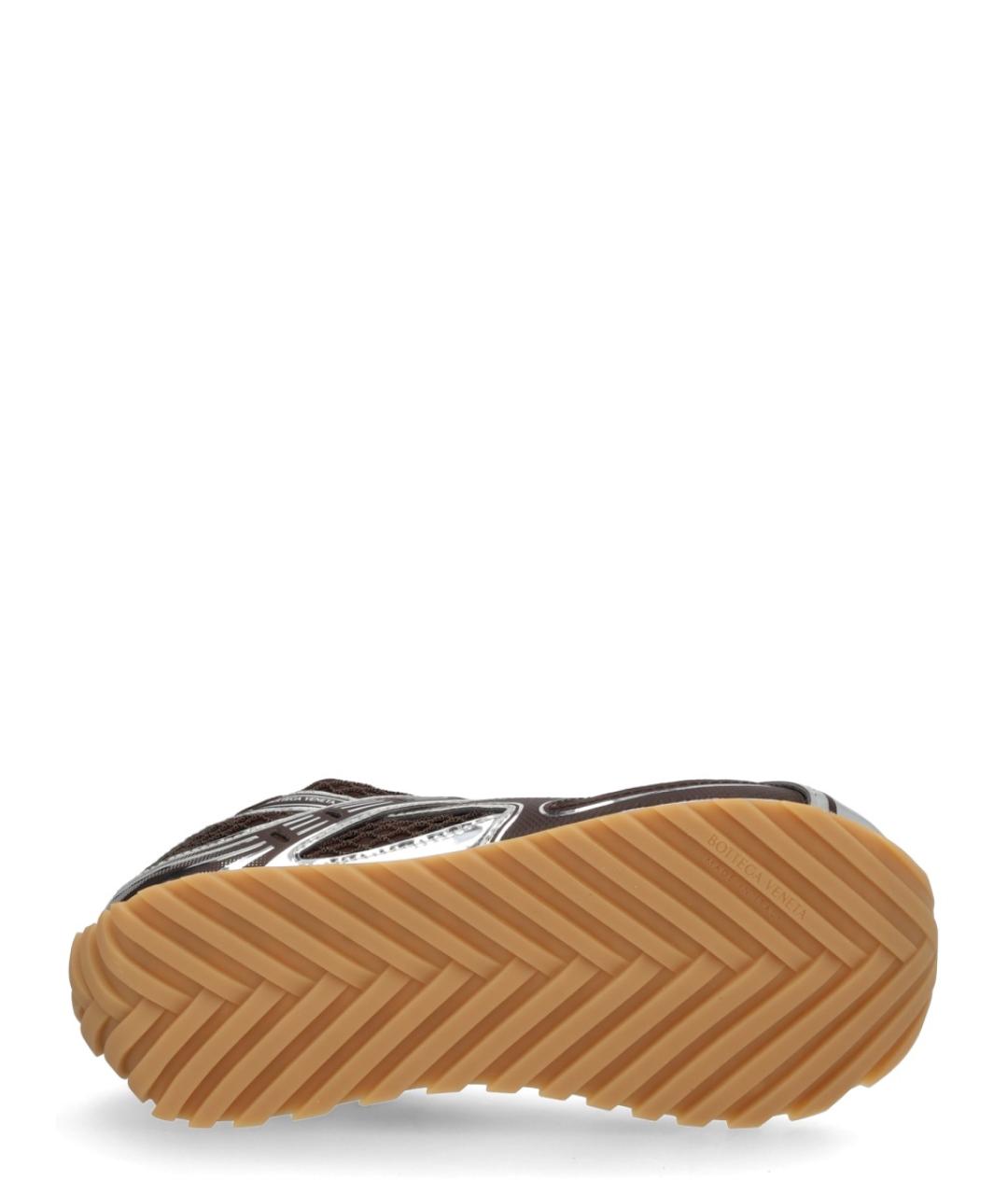 BOTTEGA VENETA Коричневые синтетические низкие кроссовки / кеды, фото 6