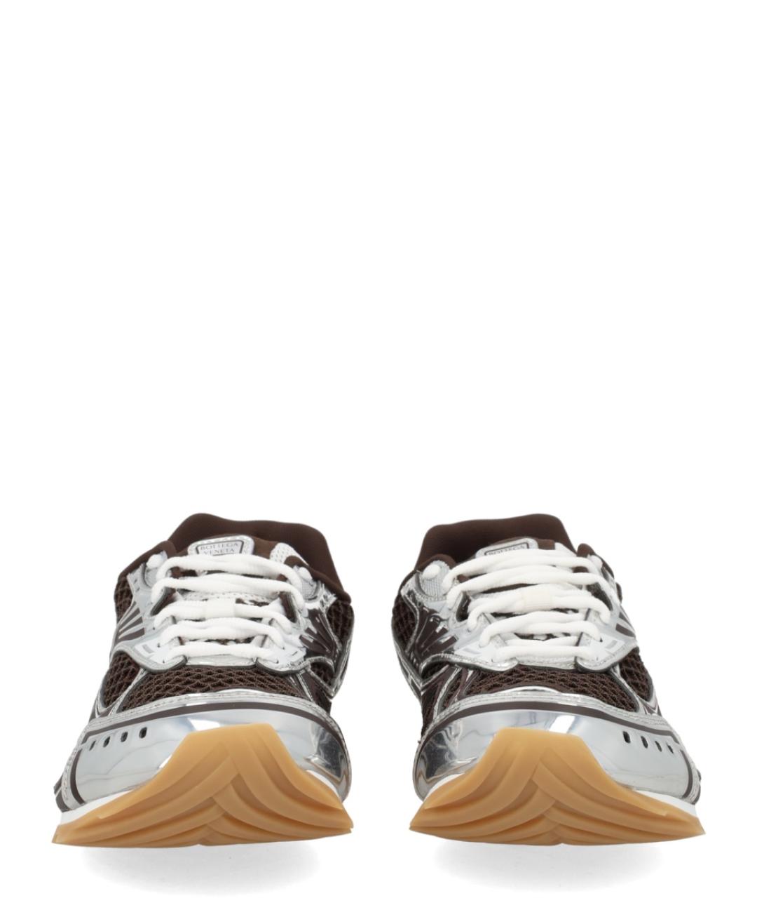 BOTTEGA VENETA Коричневые синтетические низкие кроссовки / кеды, фото 3