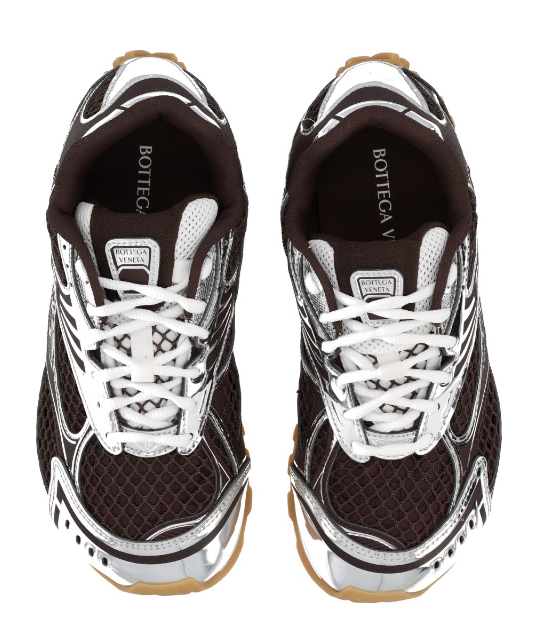 BOTTEGA VENETA Коричневые синтетические низкие кроссовки / кеды, фото 5