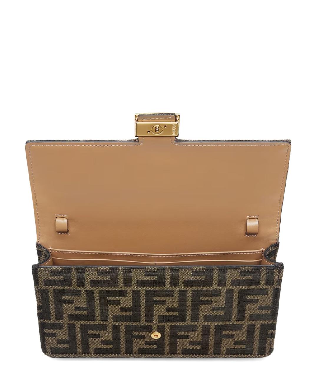 FENDI Коричневый полиуретановый кошелек, фото 4