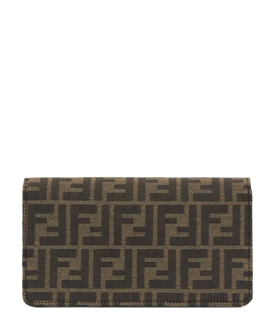 FENDI Коричневый полиуретановый кошелек, фото 3