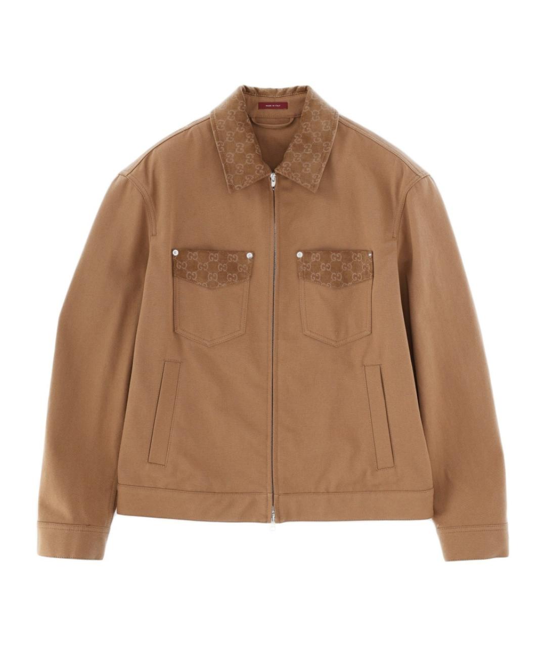 GUCCI Бежевая хлопковая куртка, фото 1