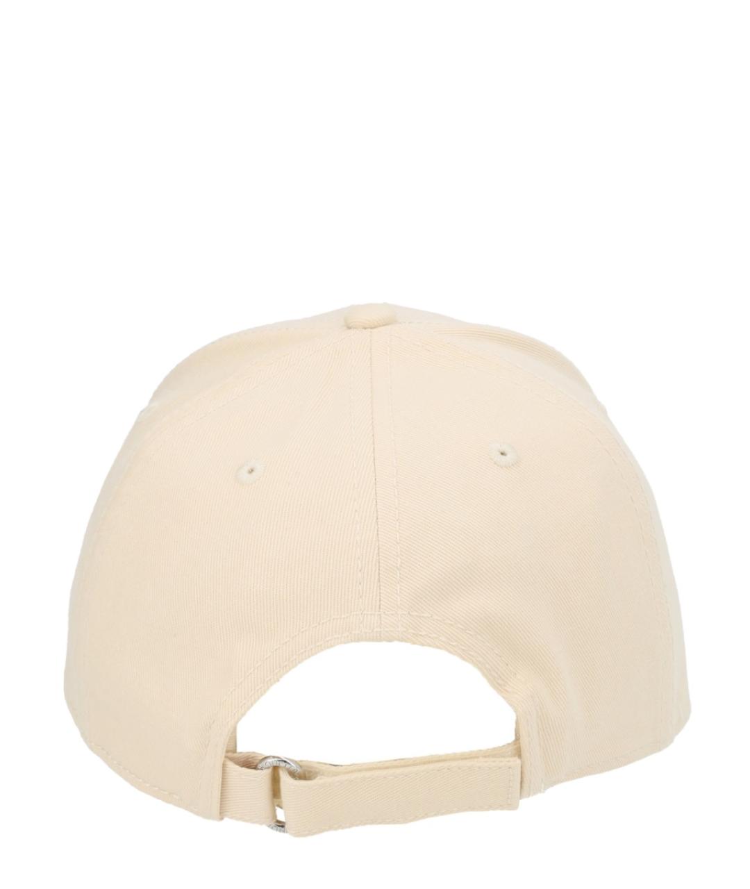 MONCLER Бежевая хлопковая кепка, фото 2
