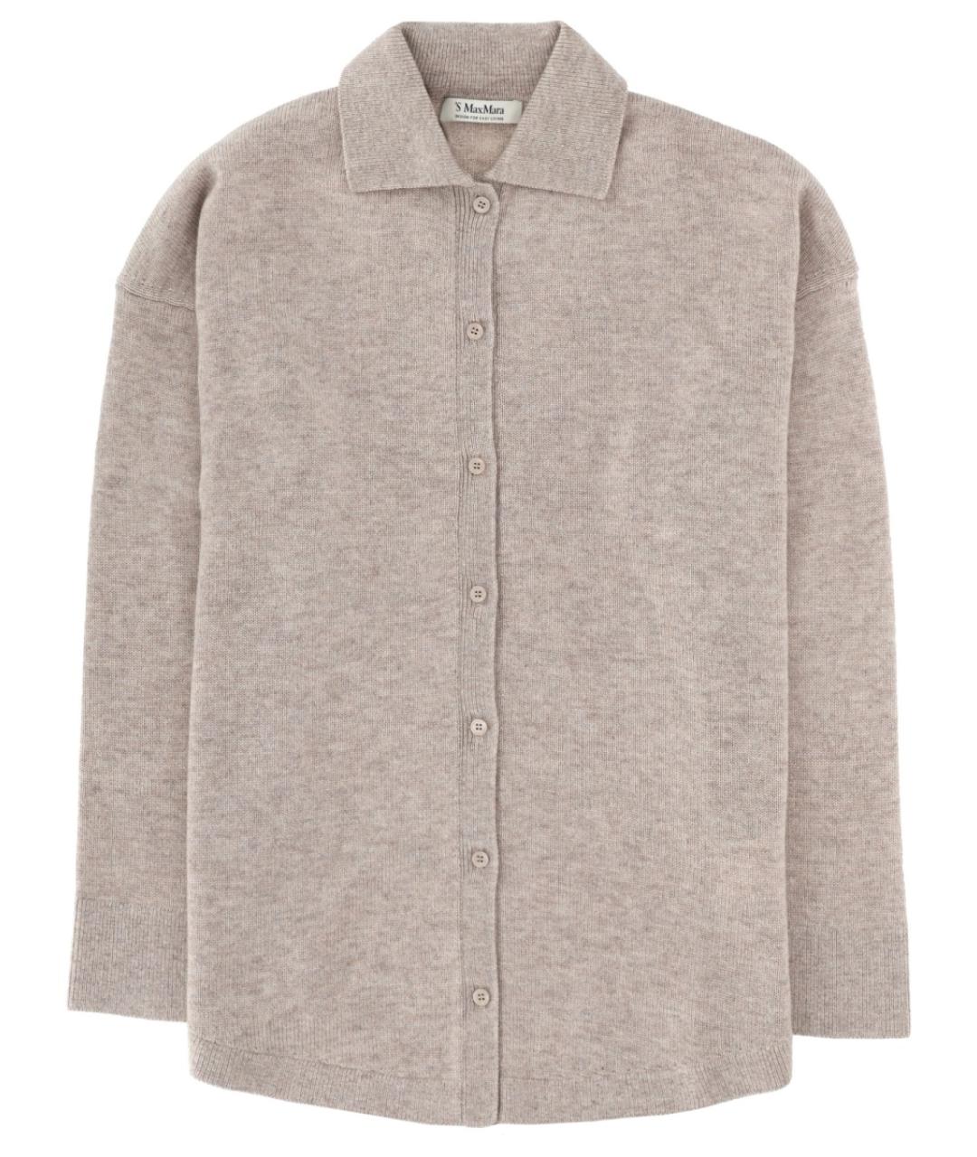 'S MAX MARA Бежевый шерстяной джемпер / свитер, фото 1