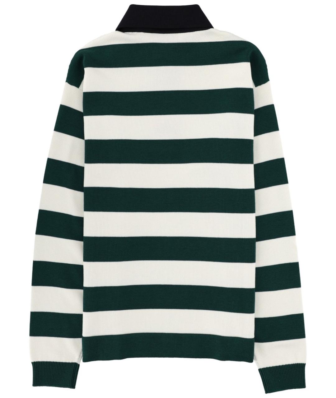 GUCCI Зеленые хлопковое поло с длинным рукавом, фото 2