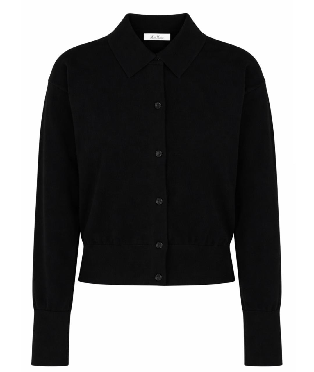 MAX MARA Черный шерстяной кардиган, фото 1