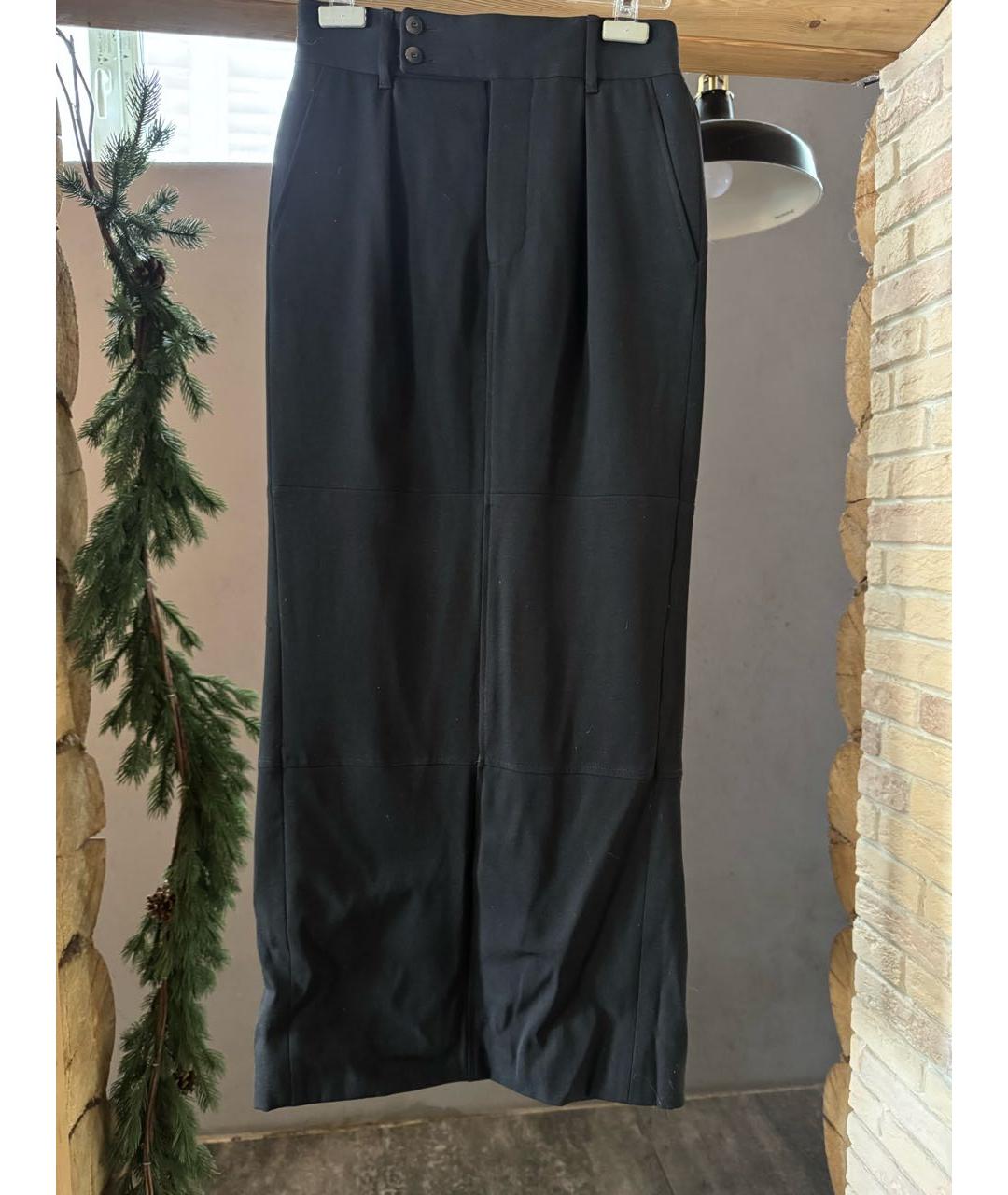 GUCCI Черная шерстяная юбка макси, фото 9