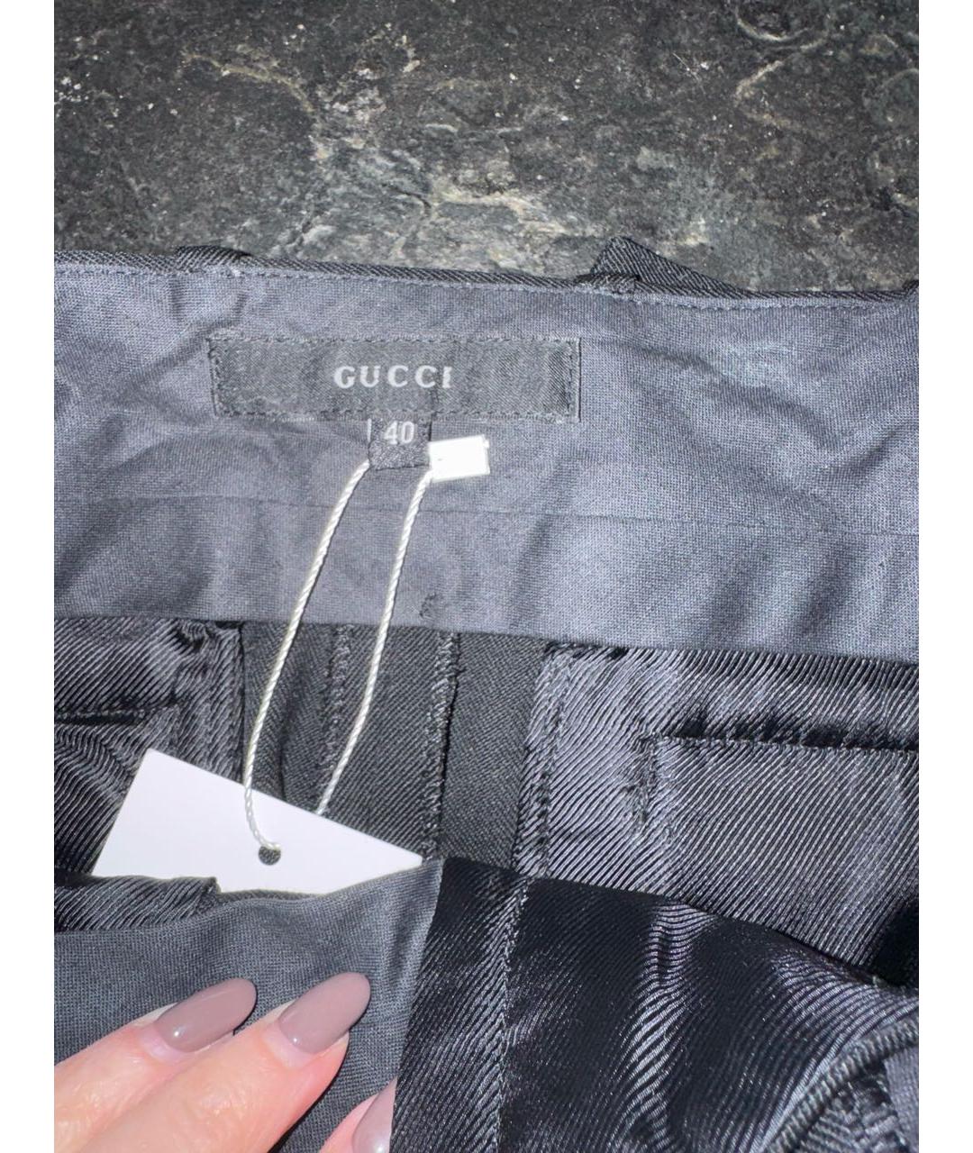 GUCCI Черная шерстяная юбка макси, фото 6