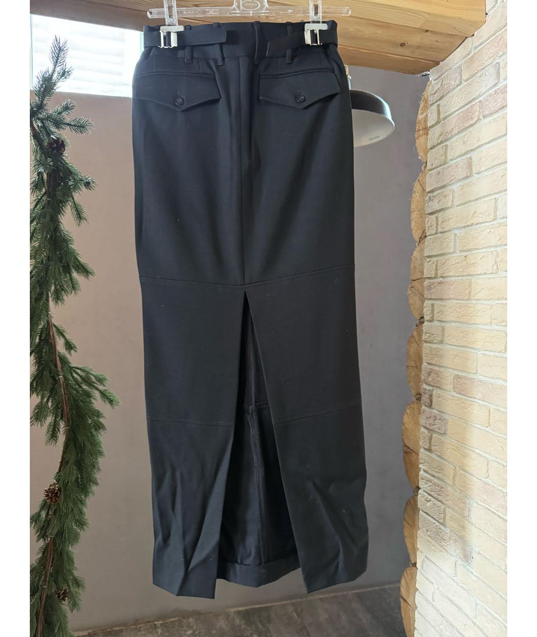 GUCCI Черная шерстяная юбка макси, фото 2