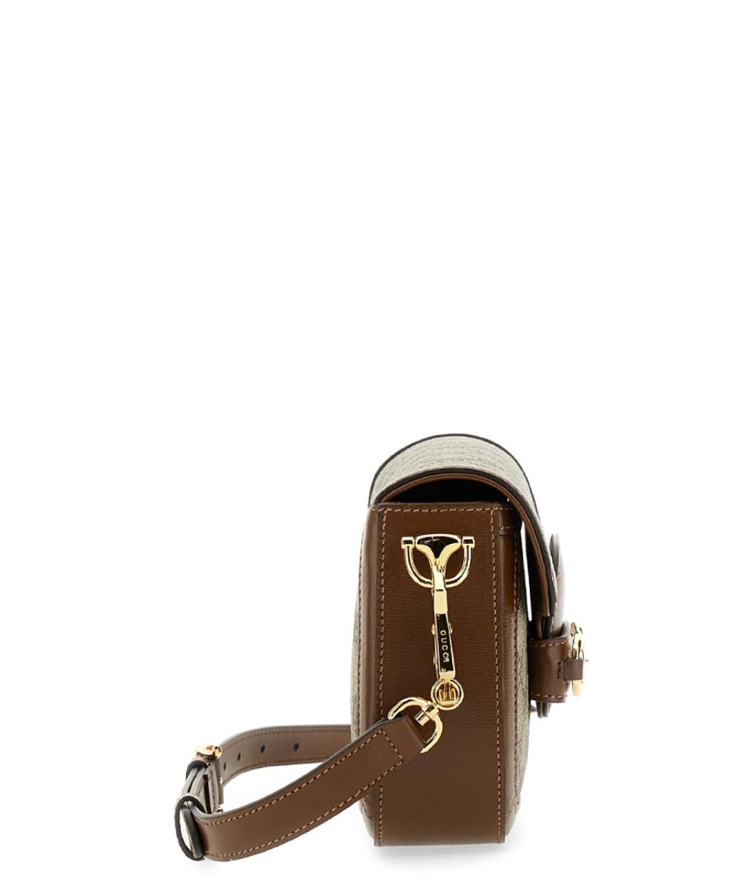 GUCCI Коричневая сумка через плечо из искусственной кожи, фото 4