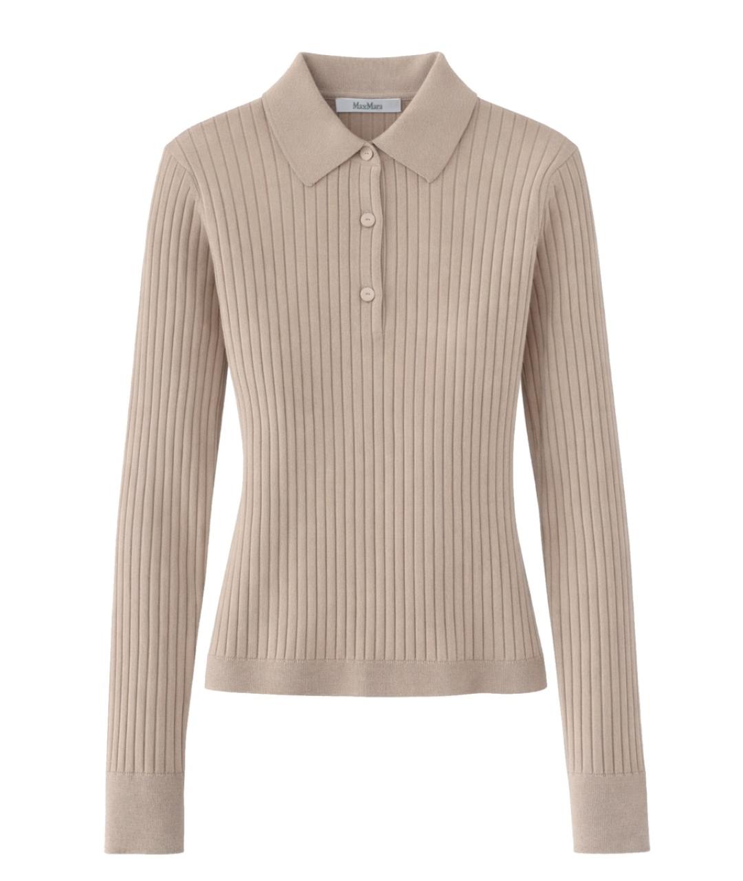 MAX MARA Бежевая кашемировая водолазка, фото 1