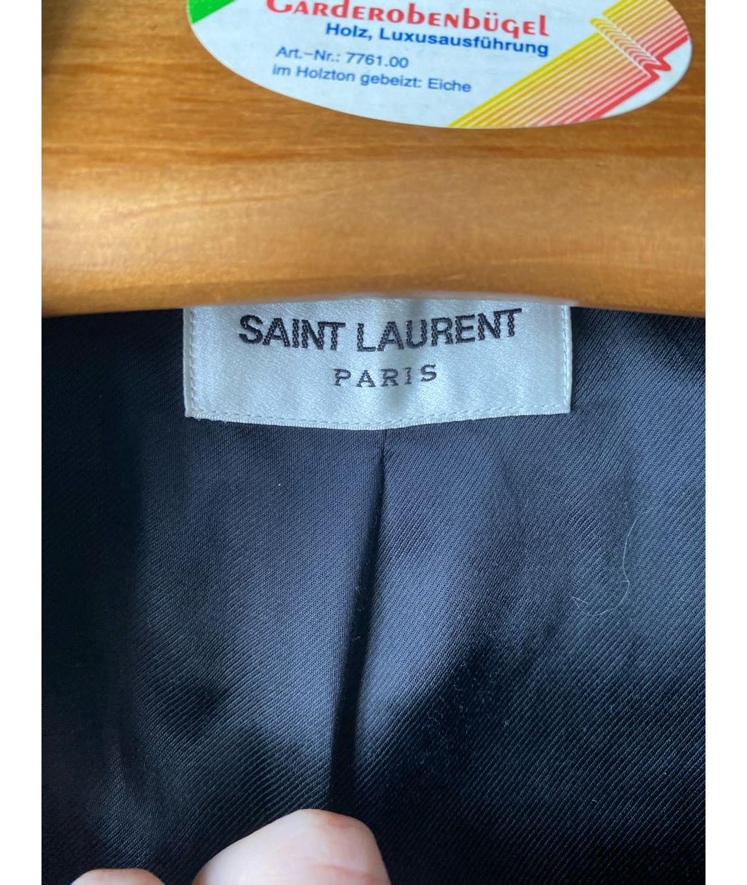 SAINT LAURENT Черная кожаная куртка, фото 5