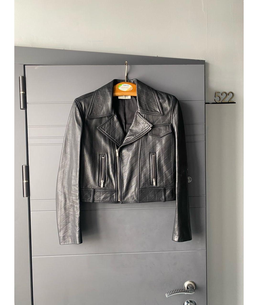 SAINT LAURENT Черная кожаная куртка, фото 7