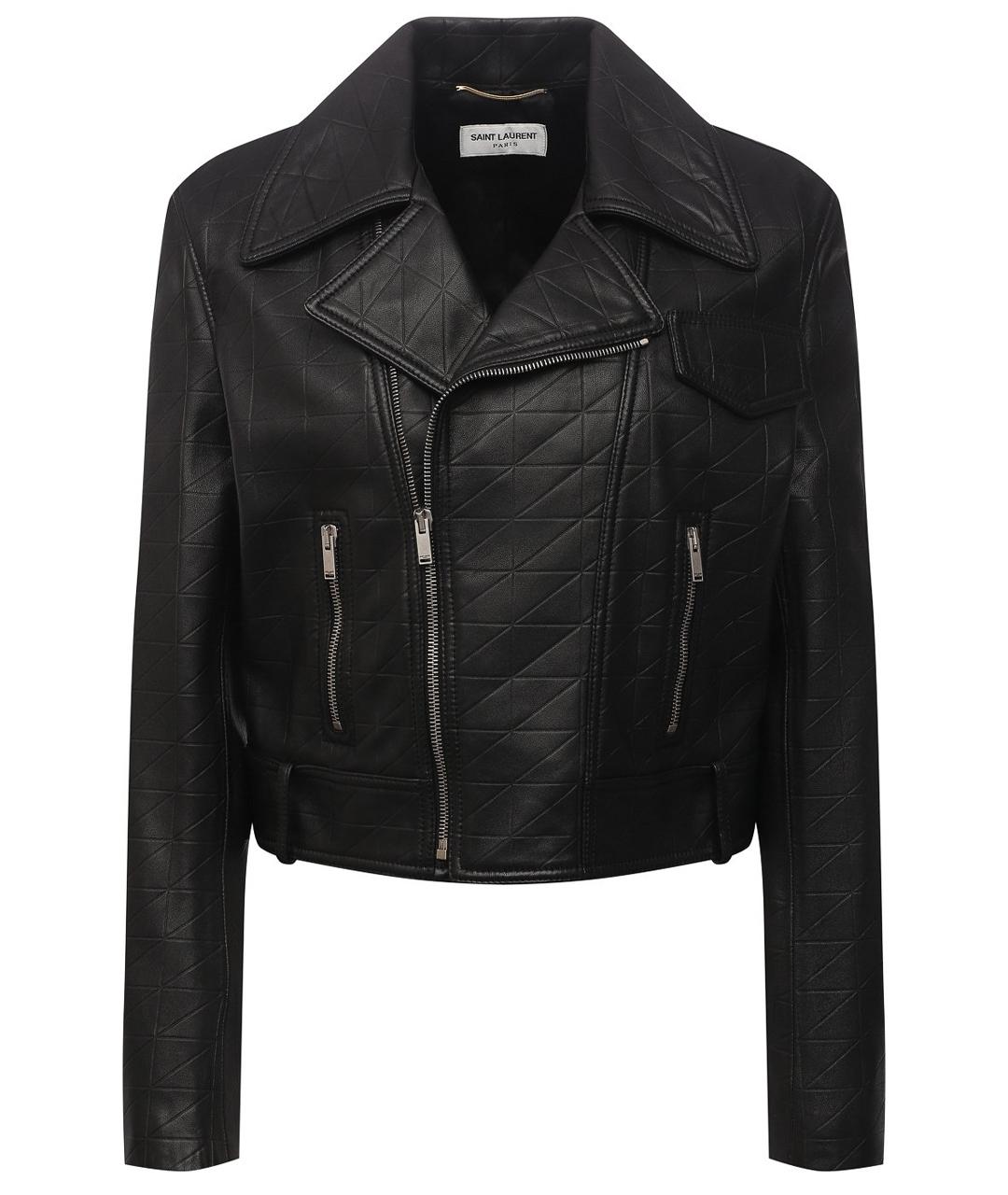 SAINT LAURENT Черная кожаная куртка, фото 1