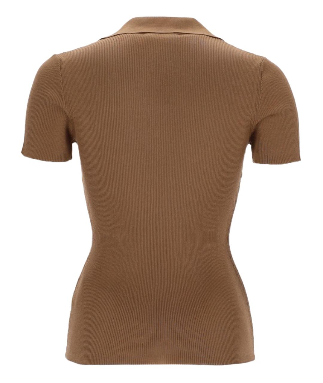 MAX MARA Бежевая шерстяная футболка, фото 2