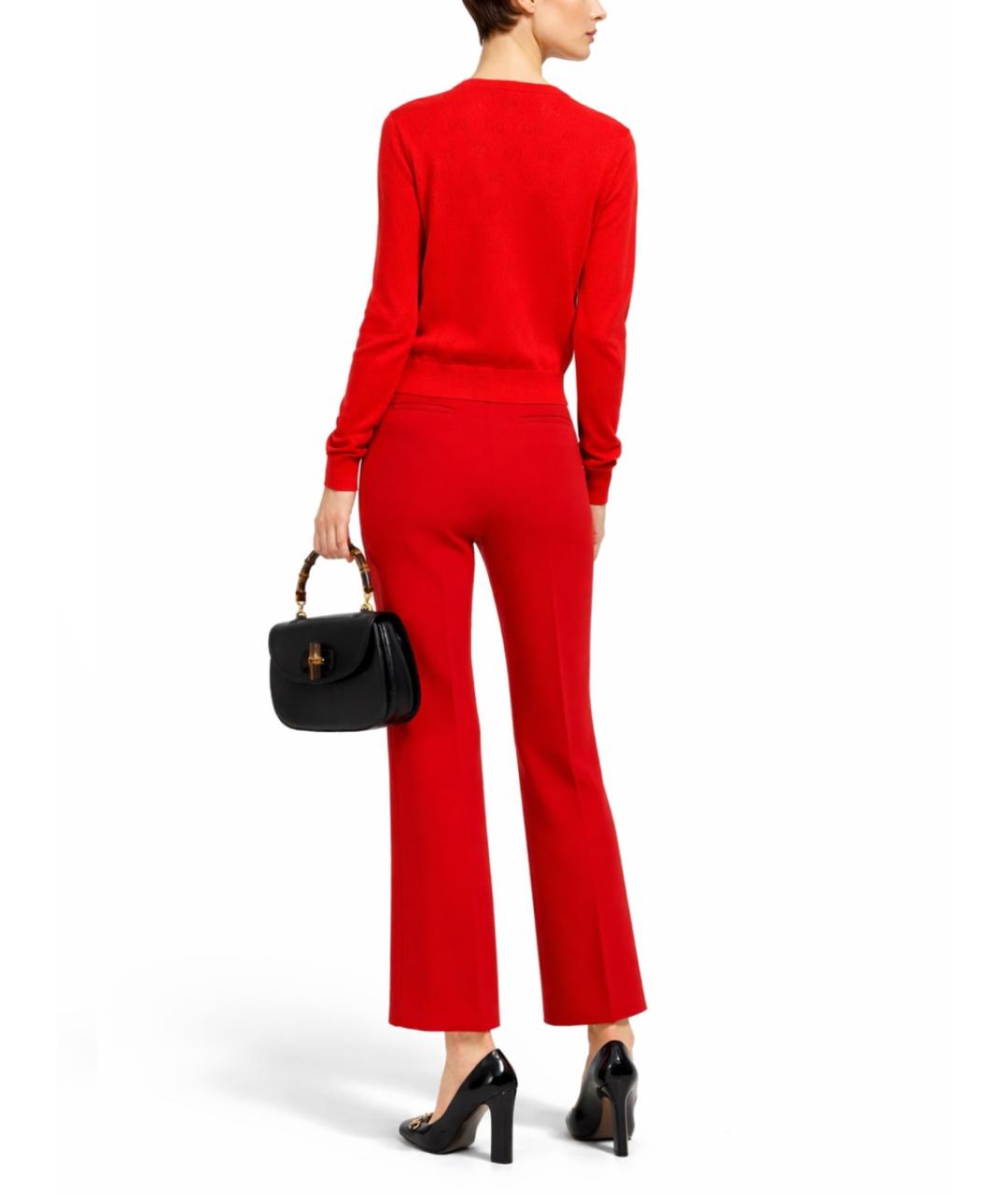 GUCCI Красный шелковый джемпер / свитер, фото 2