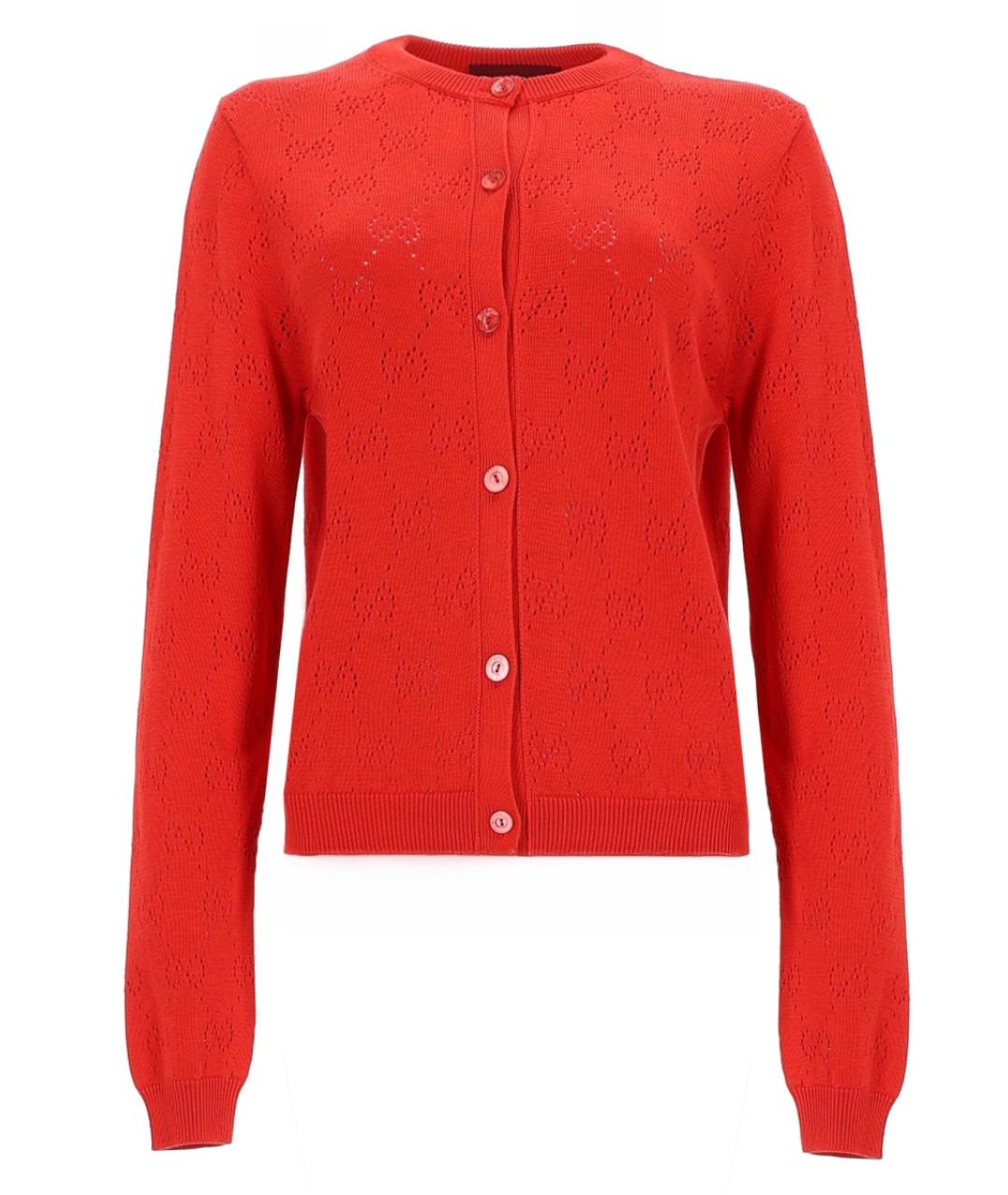 GUCCI Красный шелковый джемпер / свитер, фото 1