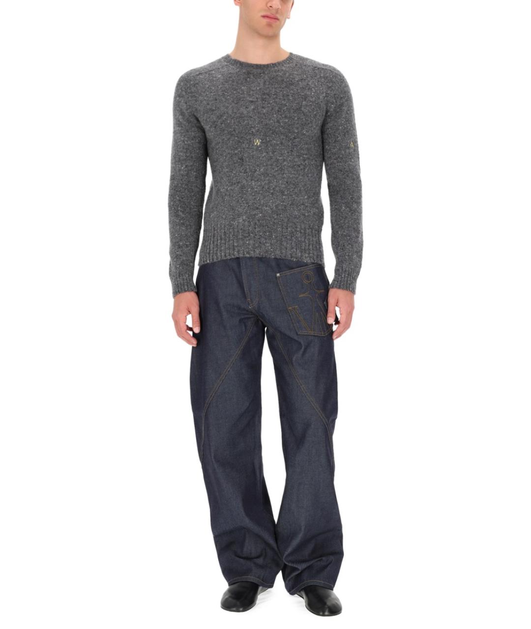 J.W.ANDERSON Серый шерстяной джемпер / свитер, фото 2