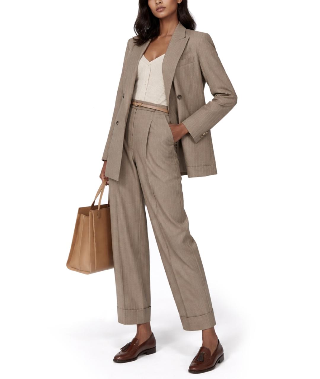 MAX MARA Коричневый шерстяной жакет/пиджак, фото 2