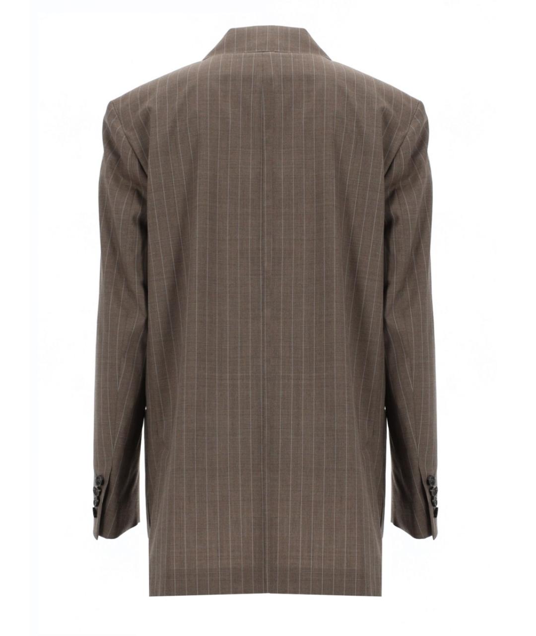 MAX MARA Коричневый шерстяной жакет/пиджак, фото 3