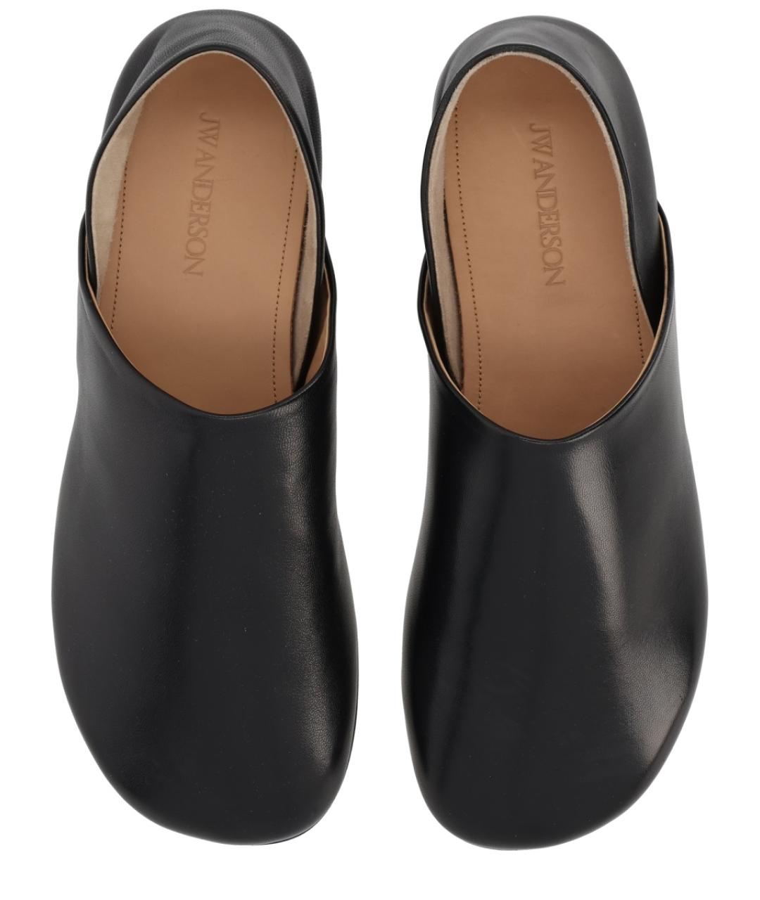 J.W.ANDERSON Черные кожаные балетки, фото 5