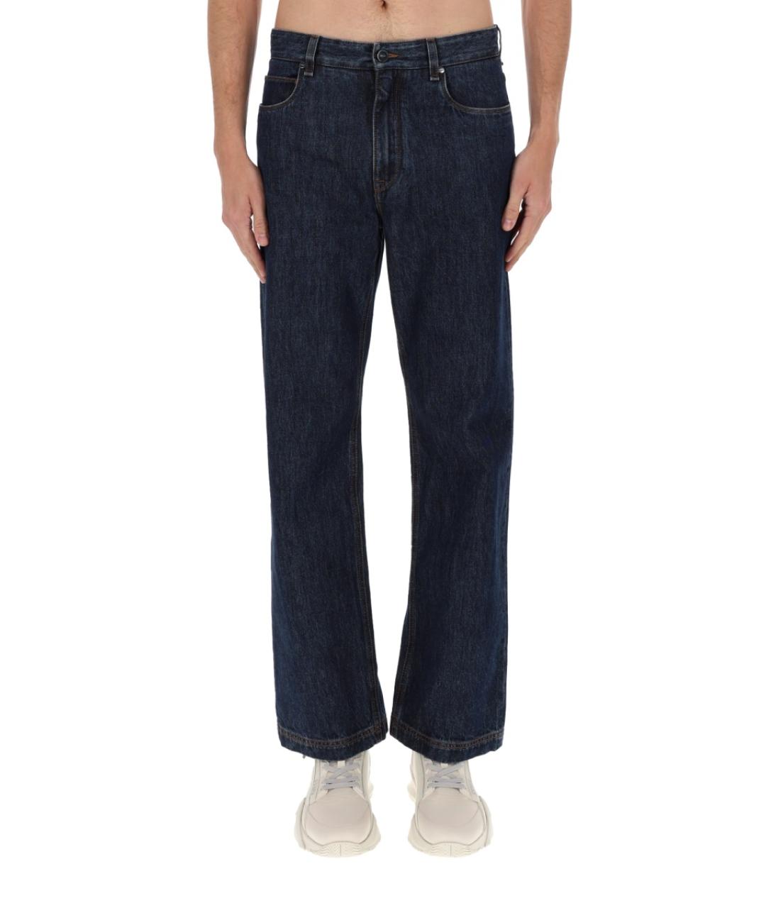 FENDI Синие хлопковые прямые джинсы, фото 6