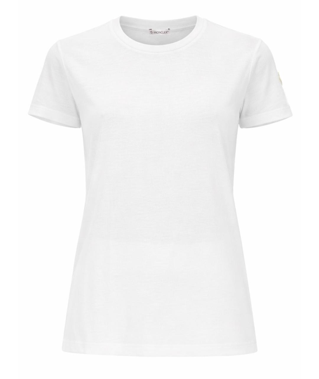 MONCLER Белая хлопковая футболка, фото 1