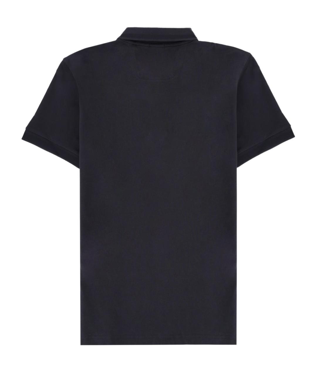 HUGO BOSS Синее хлопковое поло с коротким рукавом, фото 2