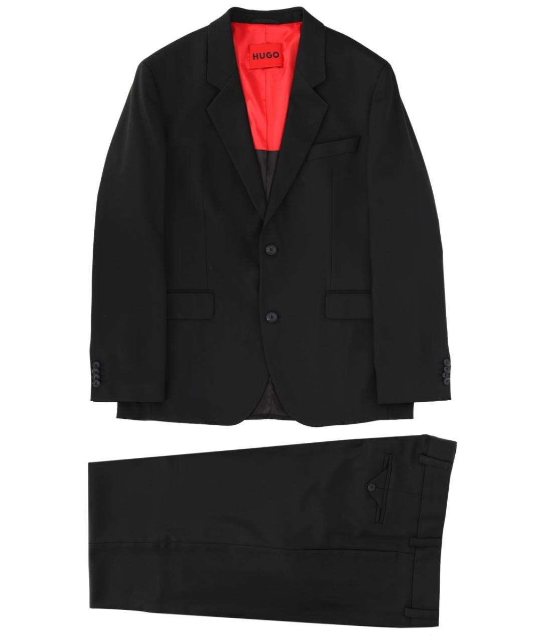 HUGO Черный классический костюм, фото 1