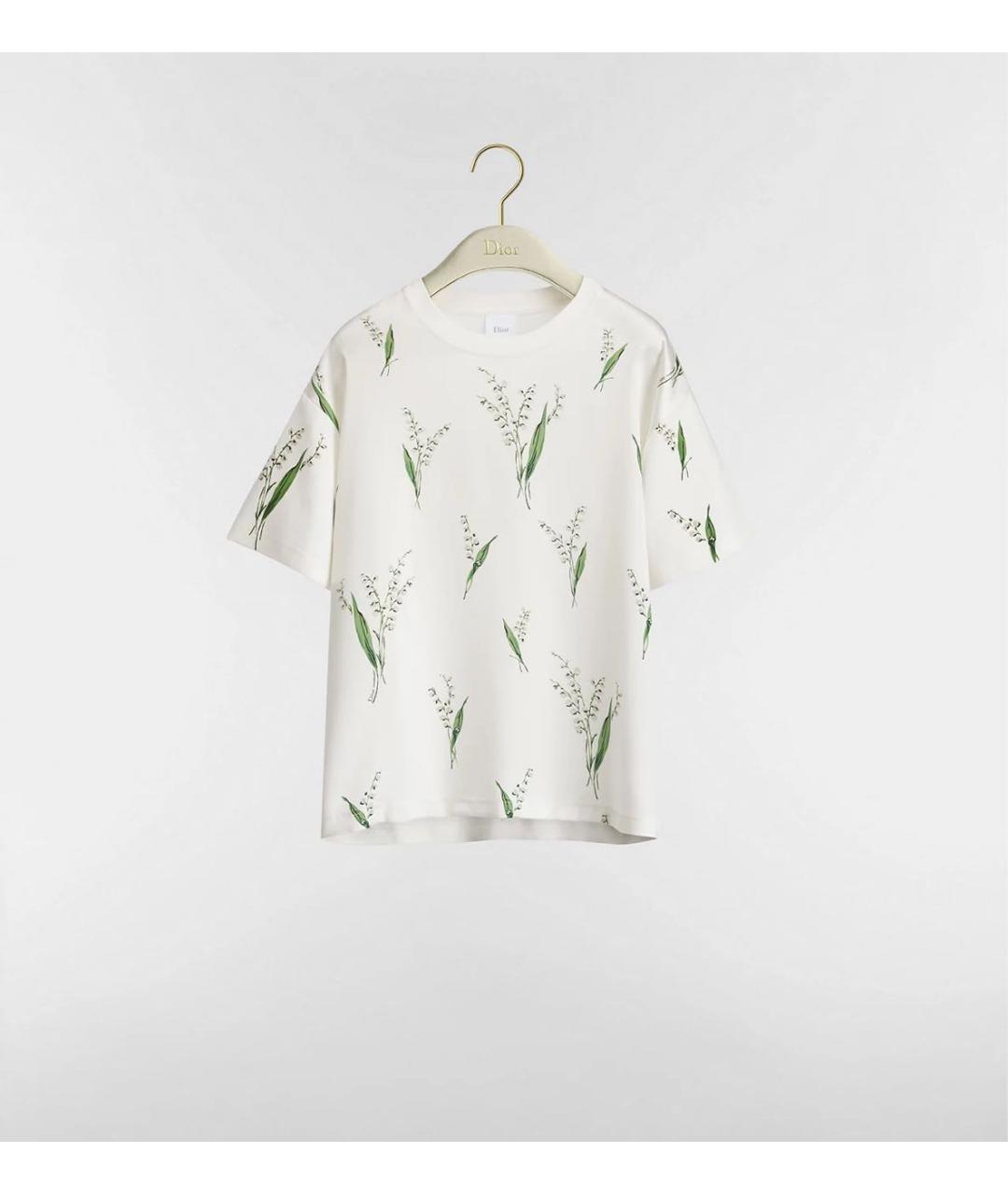 CHRISTIAN DIOR Белая хлопковая футболка, фото 4