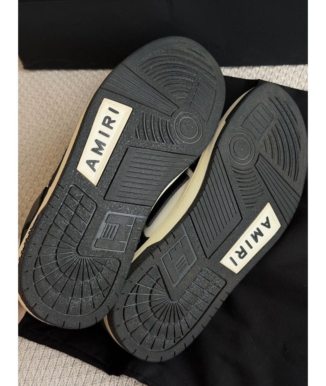 AMIRI Черные кожаные кеды, фото 5