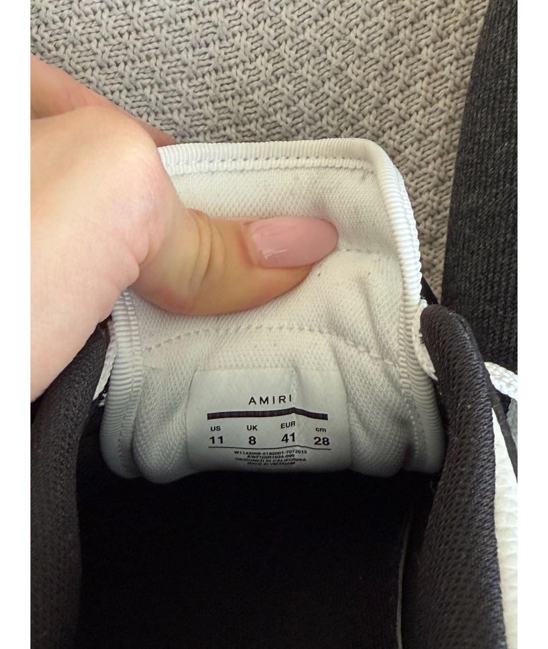 AMIRI Черные кожаные кеды, фото 7