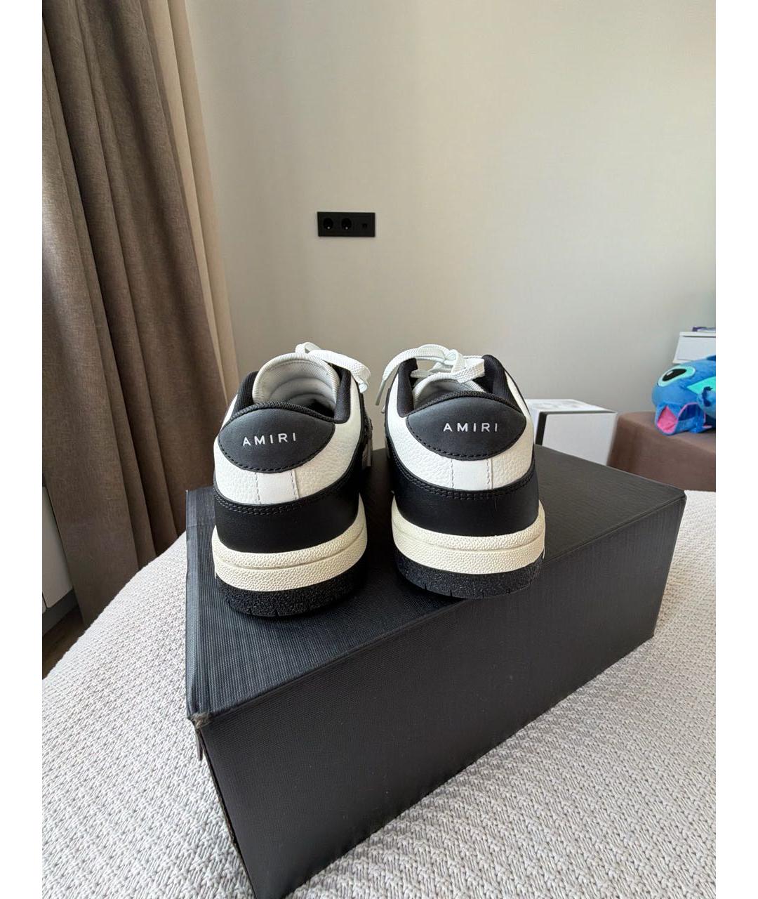AMIRI Черные кожаные кеды, фото 4