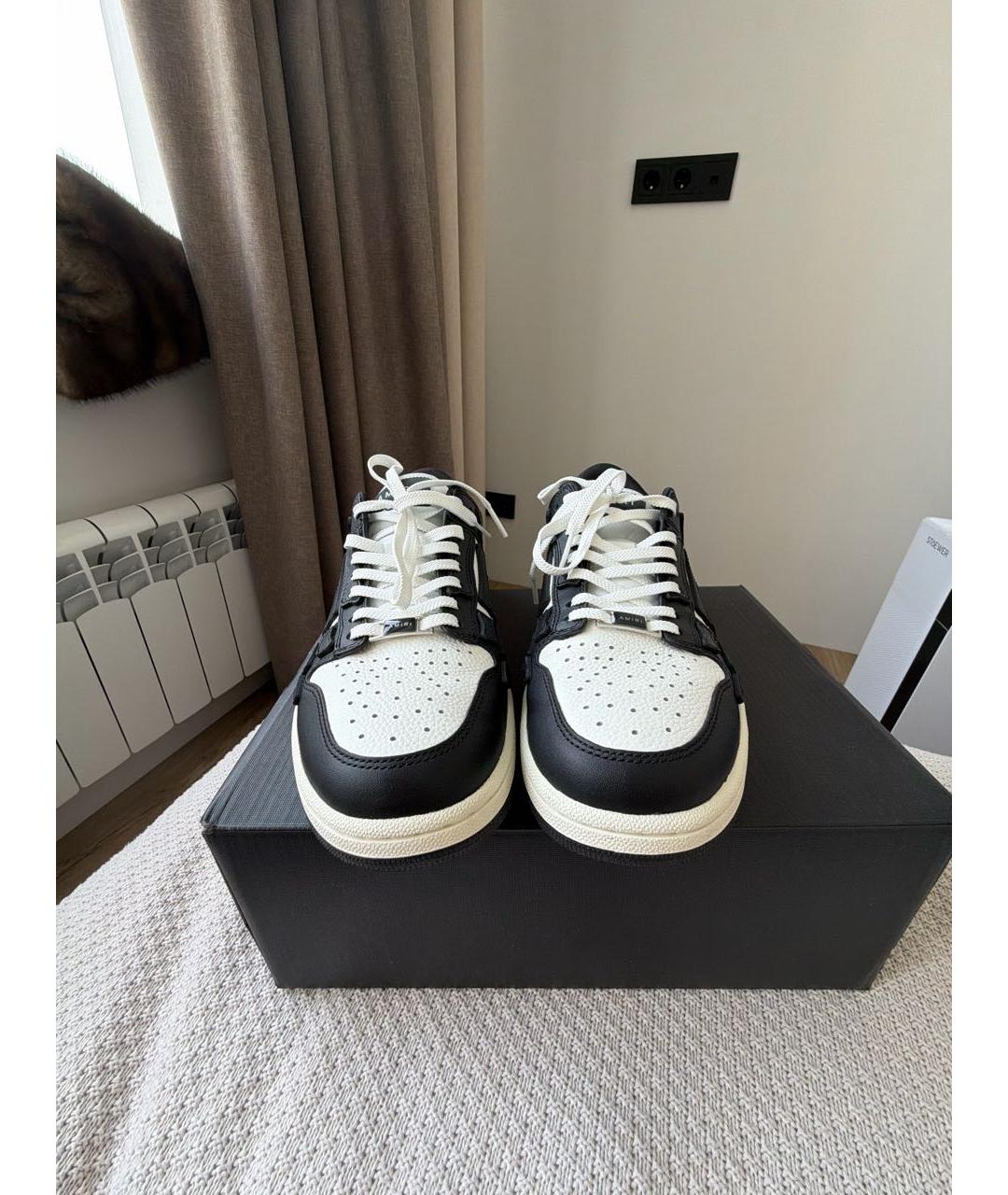 AMIRI Черные кожаные кеды, фото 2