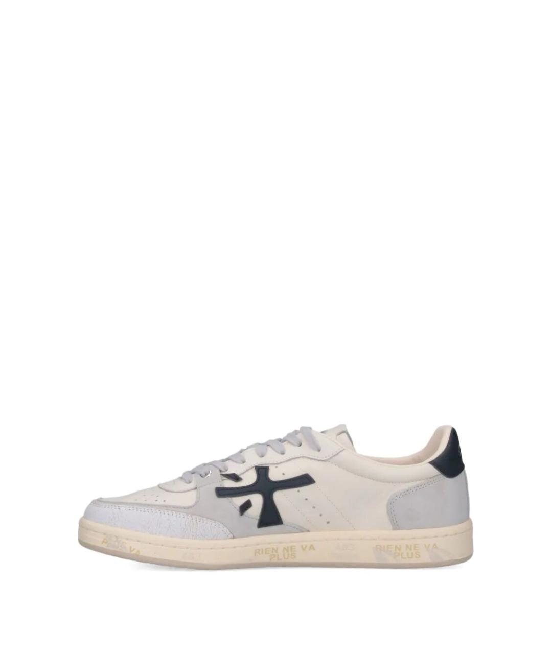 PREMIATA Белые кожаные низкие кроссовки / кеды, фото 3