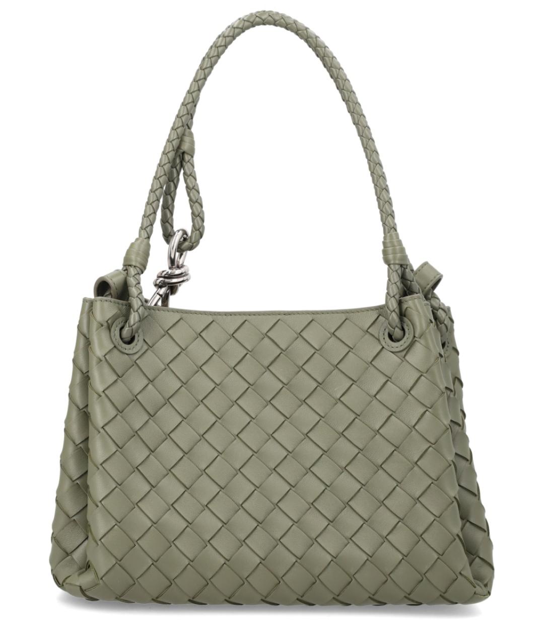 BOTTEGA VENETA Зеленая кожаная сумка через плечо, фото 3