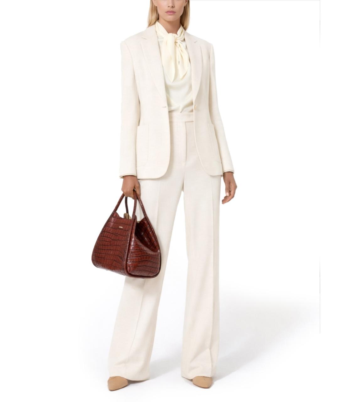 MAX MARA Белая шелковая рубашка, фото 2