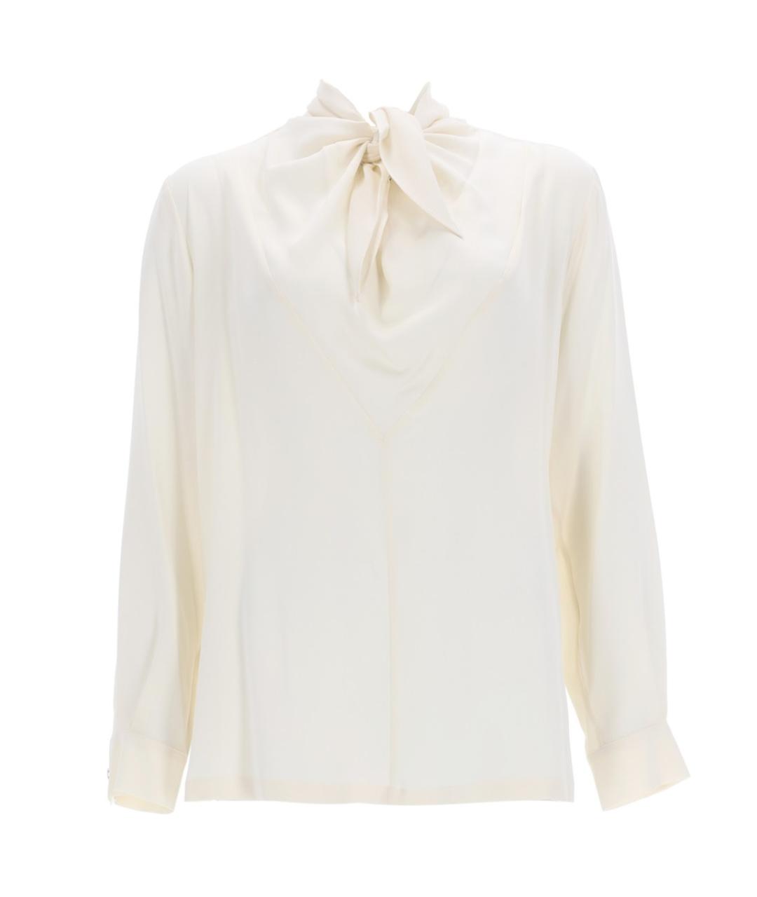 MAX MARA Белая шелковая рубашка, фото 1