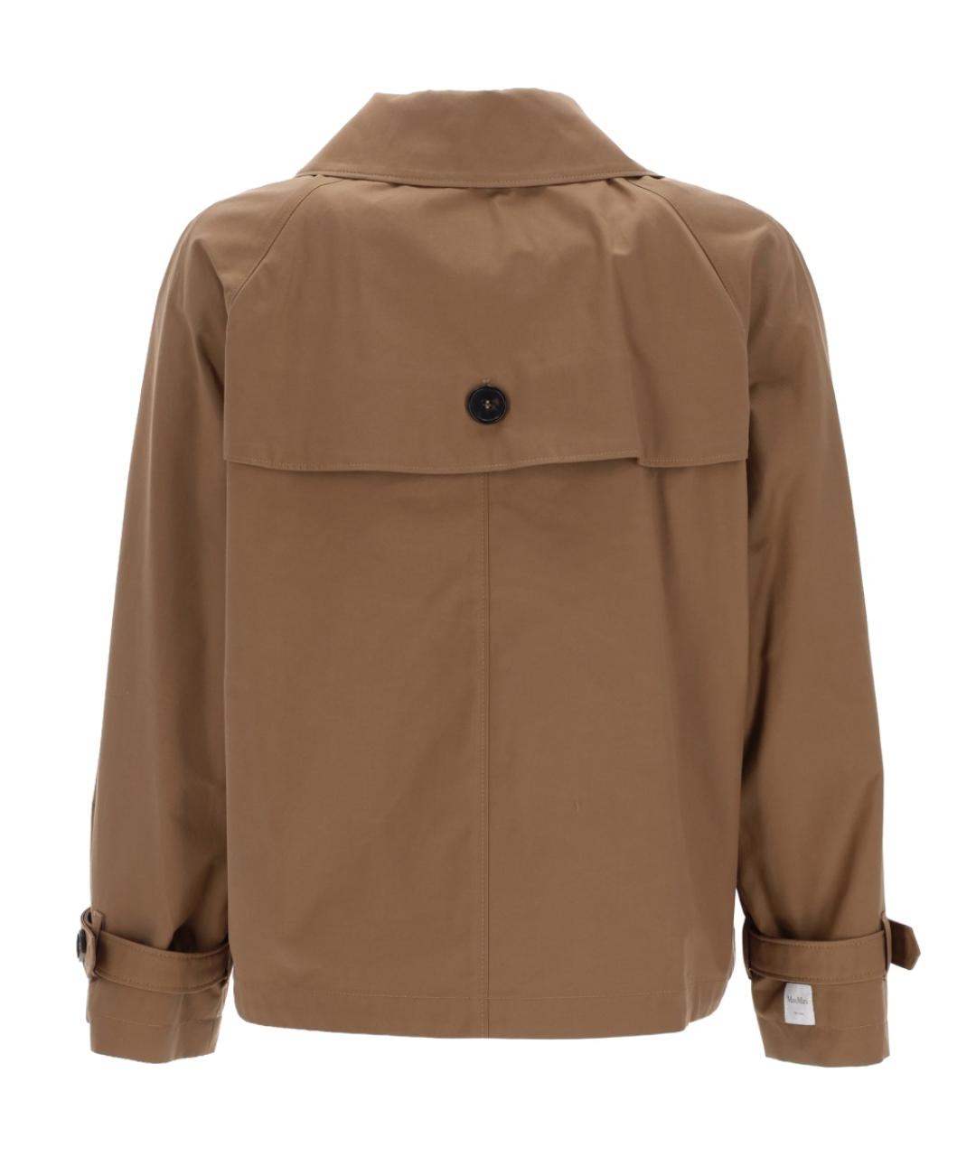 'S MAX MARA Коричневый хлопковый тренч/плащ, фото 2