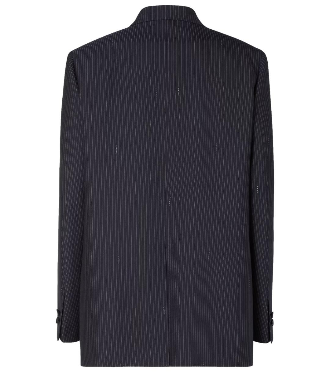 FENDI Синий шерстяной жакет/пиджак, фото 3