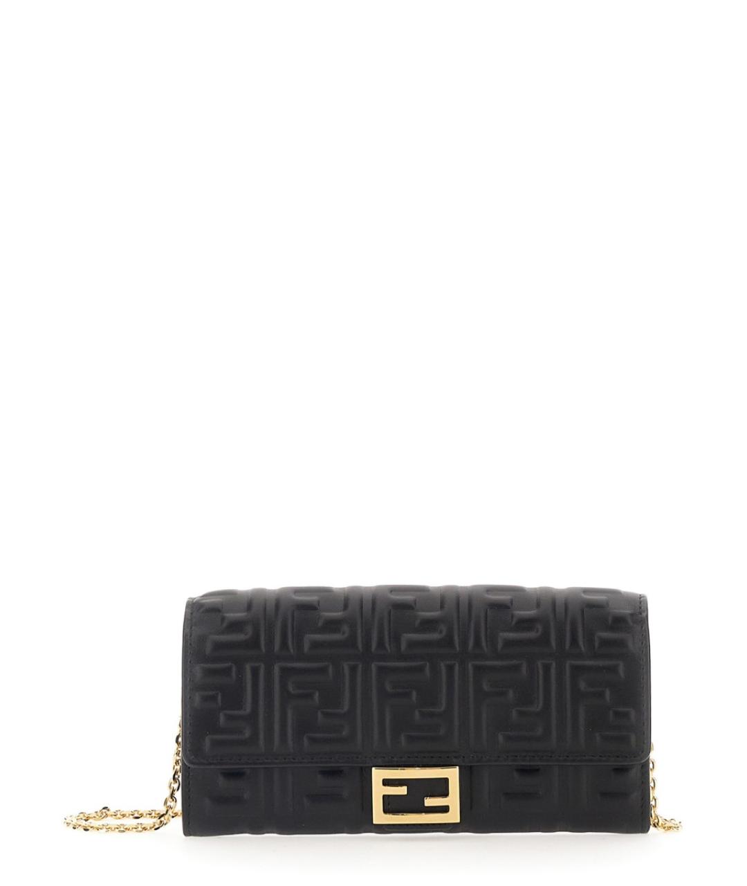 FENDI Черный кожаный кошелек, фото 1