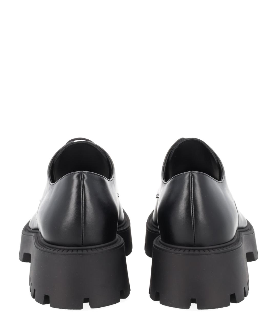 BALENCIAGA Черные кожаные низкие ботинки, фото 4