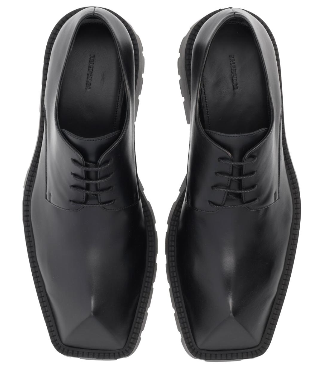 BALENCIAGA Черные кожаные низкие ботинки, фото 5