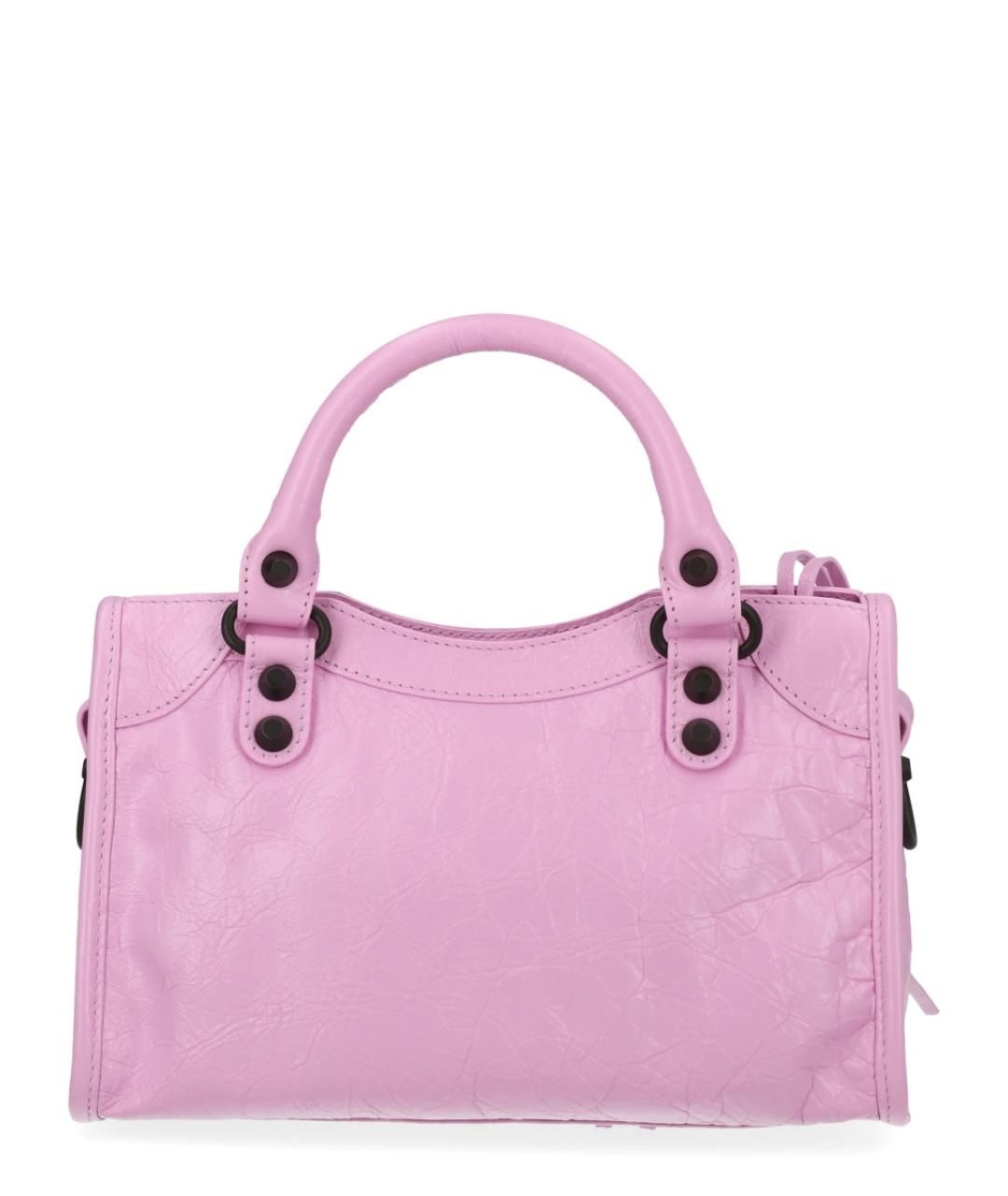 BALENCIAGA Розовая кожаная сумка через плечо, фото 3