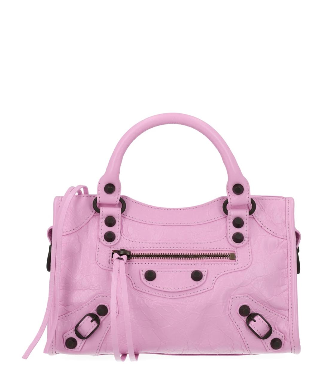 BALENCIAGA Розовая кожаная сумка через плечо, фото 1