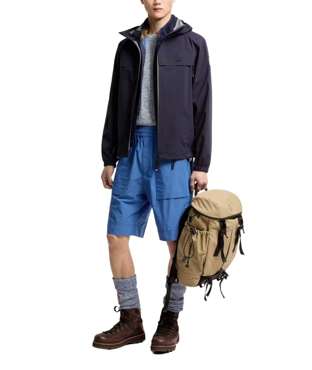 MONCLER GRENOBLE Синяя полиамидовая куртка, фото 2