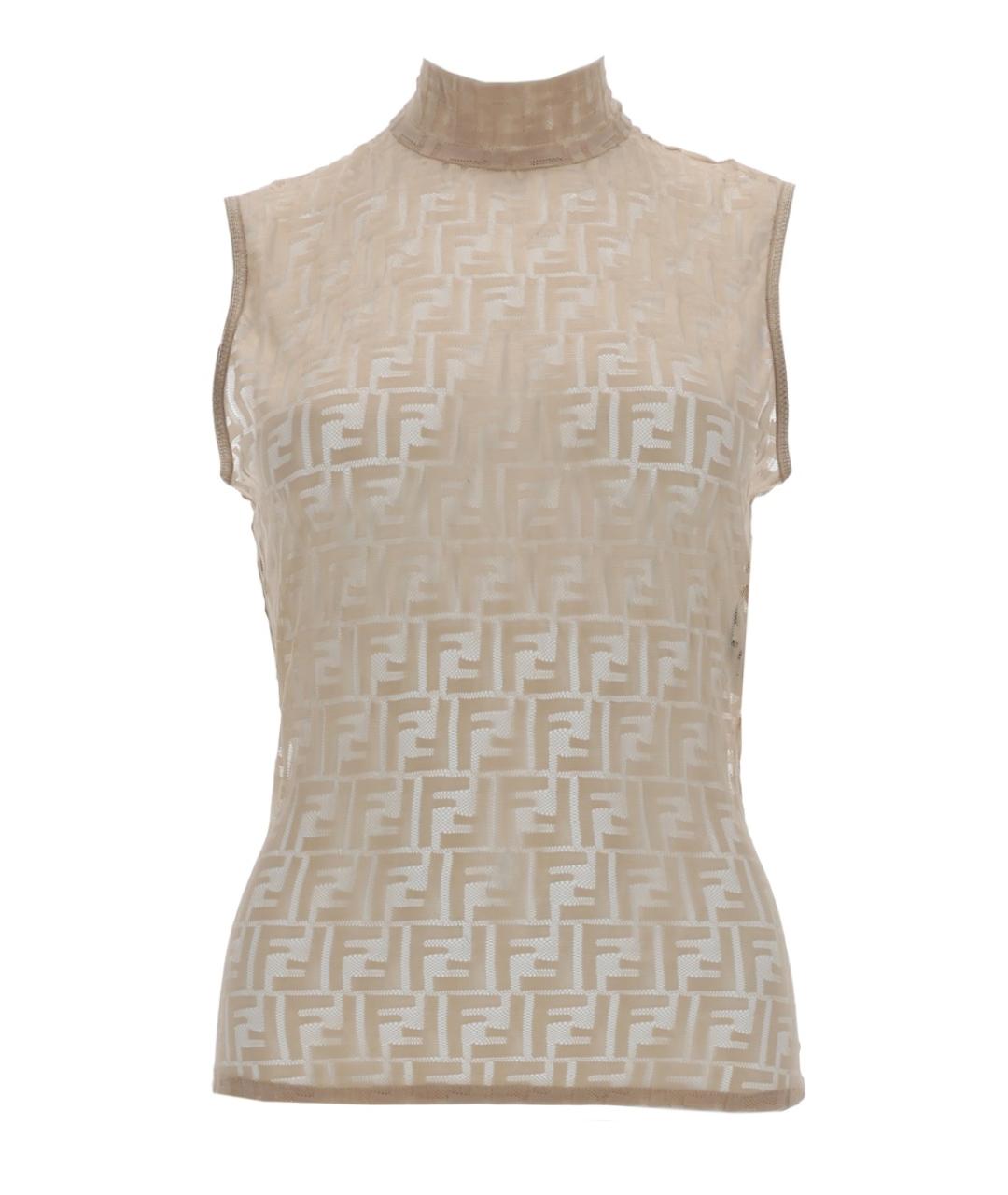 FENDI Бежевая полиамидовая блузы, фото 1