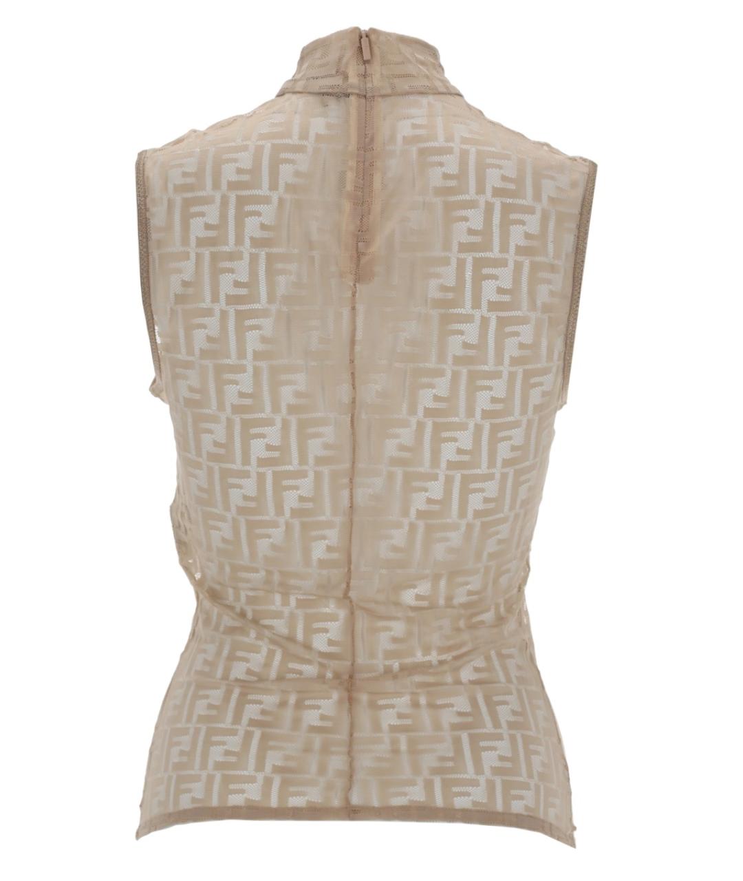 FENDI Бежевая полиамидовая блузы, фото 2
