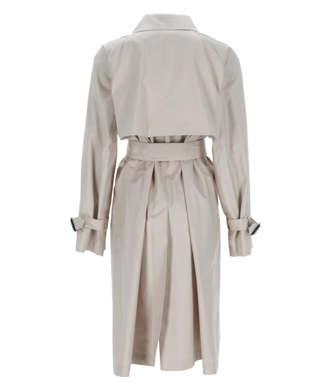 'S MAX MARA Бежевый хлопковый тренч/плащ, фото 2